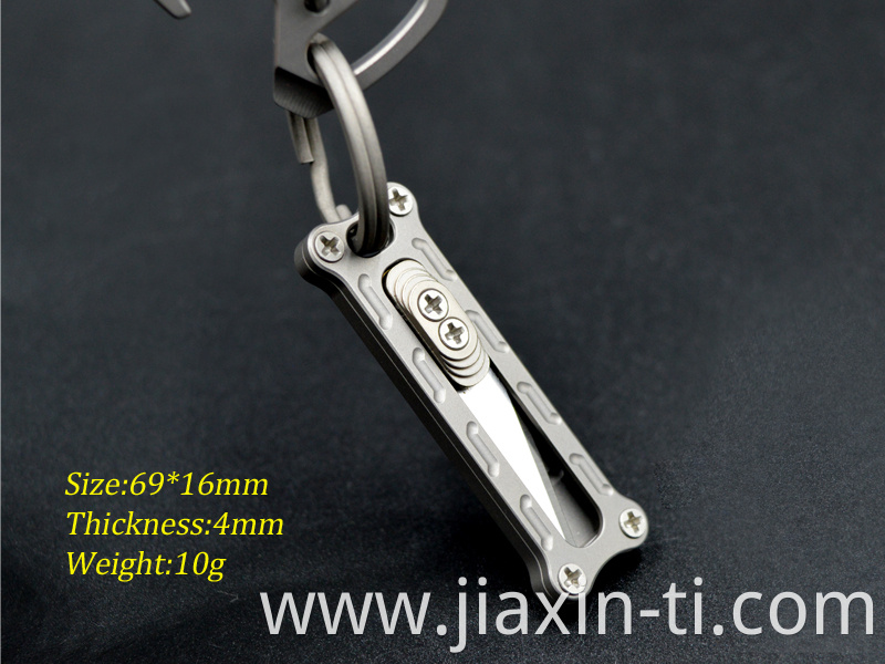 Anti-corrosion mini titanium utility sliding pocket knife in Chinese style